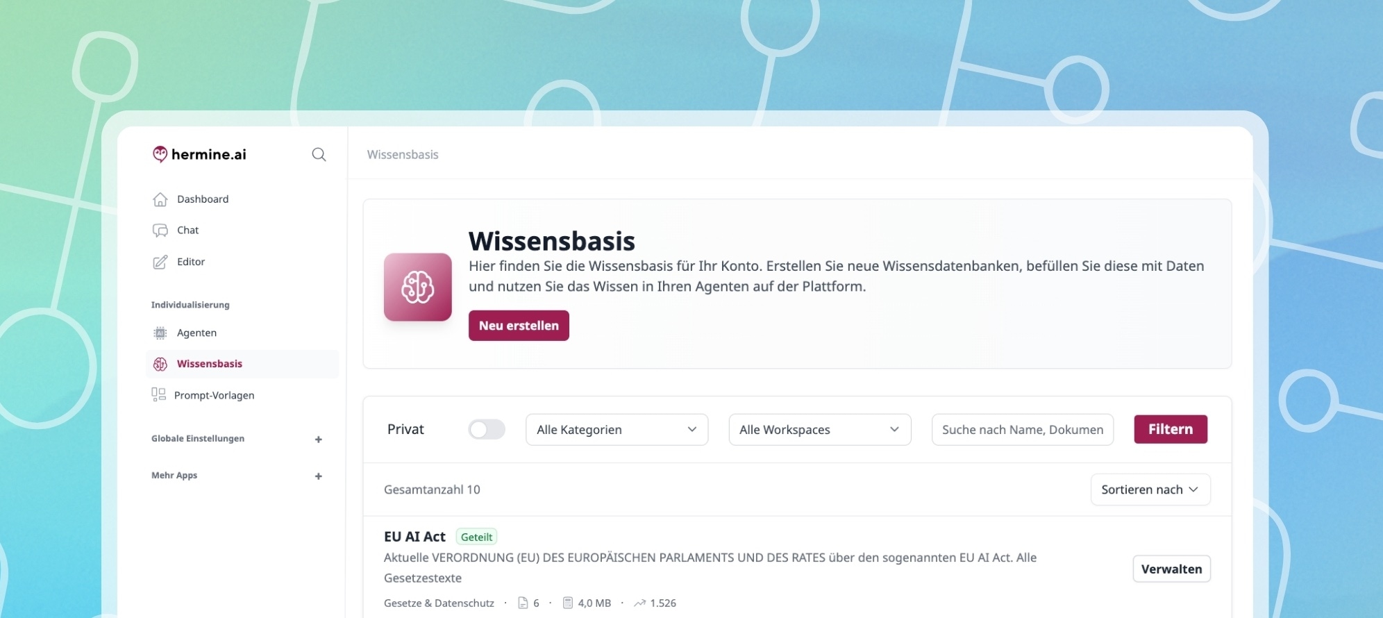 hermine.ai wissensbasis hero