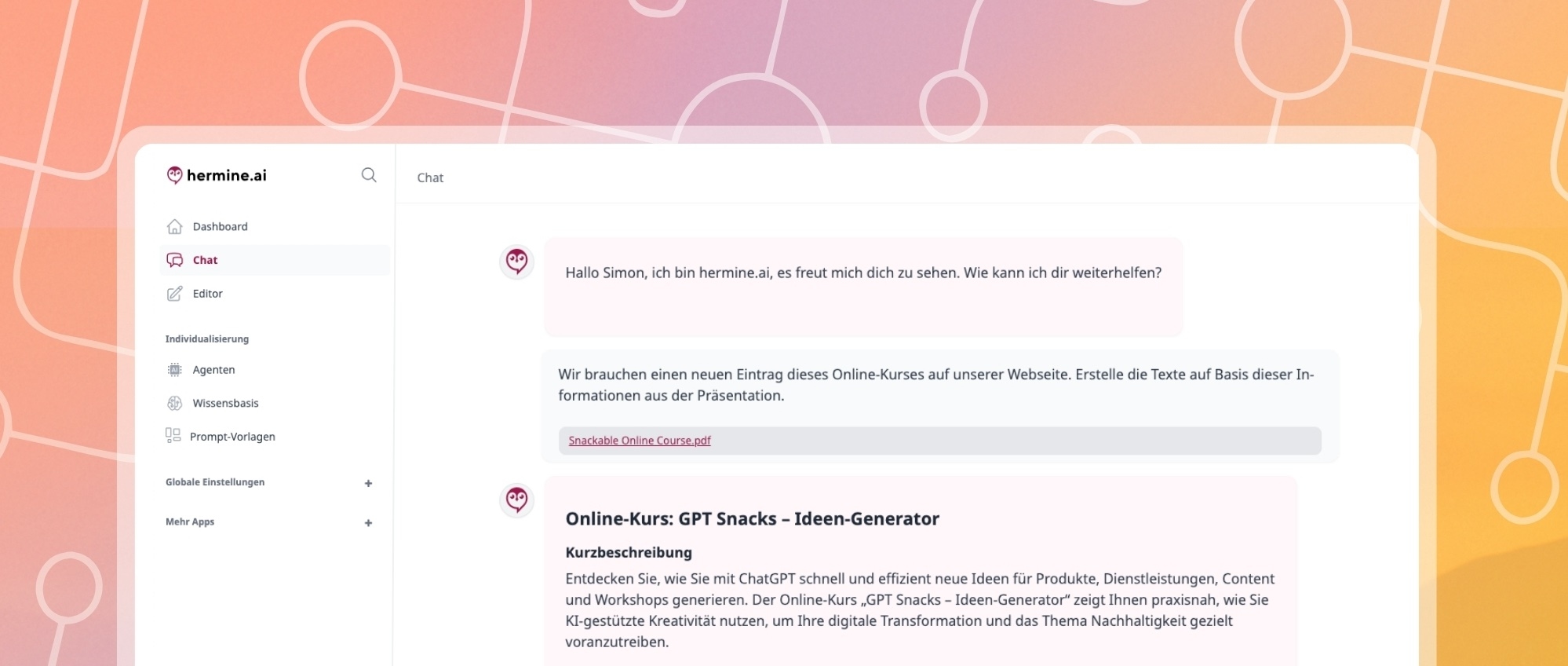 hermine.ai Chat Presentation